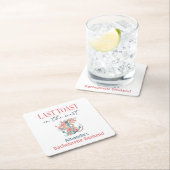 Laatste Toast Coastal Bachelorette Weekend Decor Kartonnen Onderzetters (Insitu)