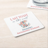 Laatste Toast Coastal Bachelorette Weekend Decor Kartonnen Onderzetters (Schuin)