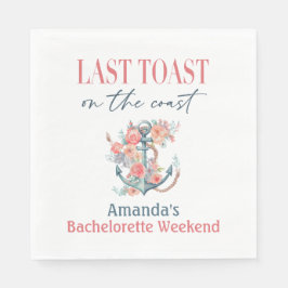 Laatste Toast Coastal Bachelorette Weekend Decor Servet