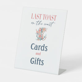 Laatste Toast Coastal Bachelorette Weekend Party Reclamebord Met Voetstuk