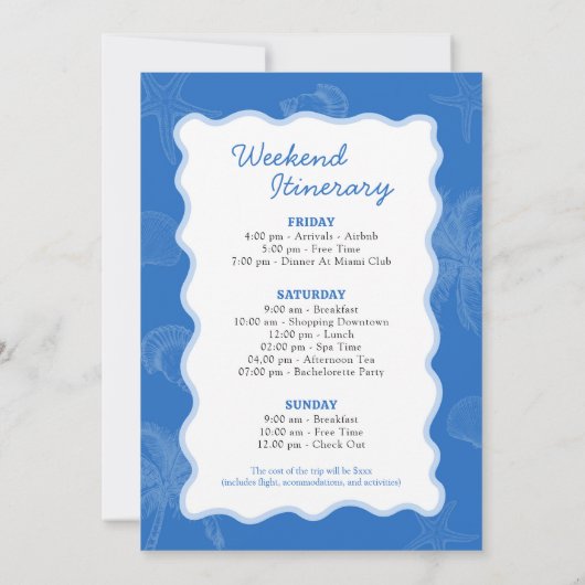 Laatste Toast Cowgirl Beach Bachelorette Reisschem Kaart (Achterkant)