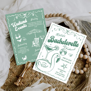 Laatste Toast Green Beach vrijgezellenweekend Kaart