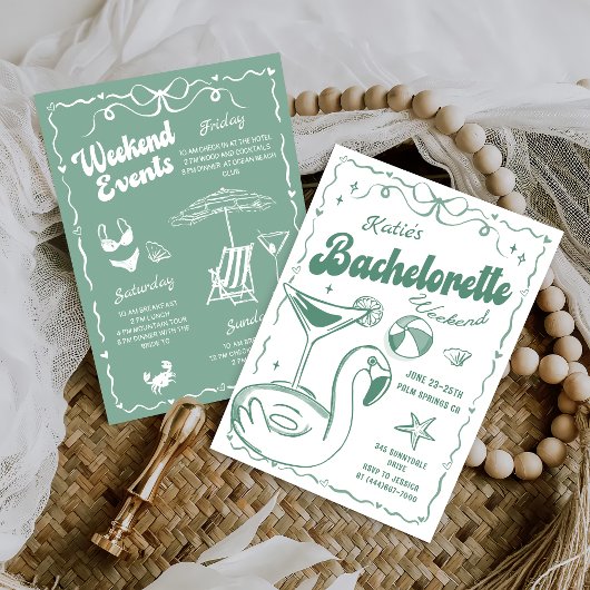 Laatste Toast Green Beach vrijgezellenweekend Kaart