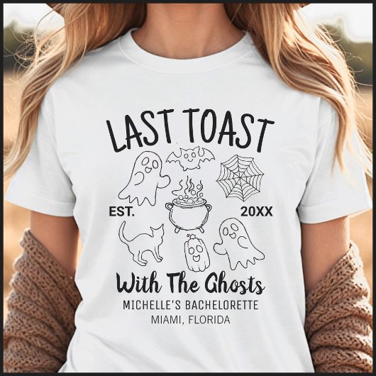 Laatste Toast Halloween Bachelorette Feest T-shirt