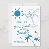 Laatste Toast Handgetekende Bachelorette Bash Uitn Kaart (Voorkant)