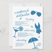 Laatste Toast Handgetekende Bachelorette Bash Uitn Kaart (Achterkant)