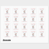 Laatste Toast Kust Afscheid Weekend Decoratie Vierkante Sticker (Vel)