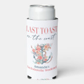 Laatste Toast Kust Bachelorette Weekend Decoratie Seltzer Blikjeskoeler (Seltzer Voorkant)