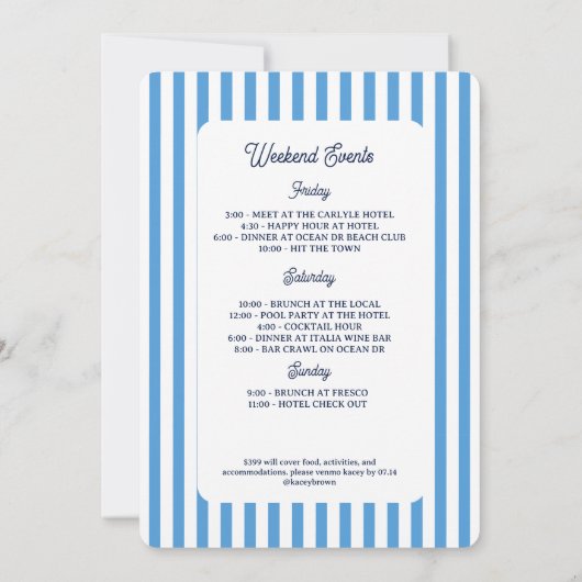  Laatste toast kust Bachelorette Weekend Kaart (Achterkant)