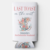 Laatste toast kust bruidsmeisje weekend decoratie seltzer blikjeskoeler (Achterkant)