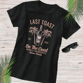 Laatste toast moderne strand Bach-feest bruidsmeis T-shirt