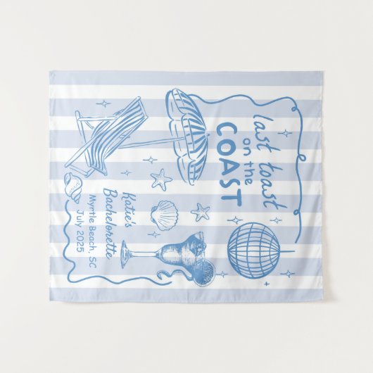 Laatste toast op de Bachelorette Party Banner van  Wandkleed (Voorkant (horizontaal))