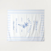 Laatste toast op de Blue Palm Bachelorette Wandkleed (Voorkant (horizontaal))