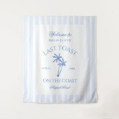 Laatste toast op de Blue Palm Bachelorette Wandkleed (Voorkant)