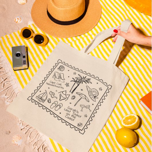 Laatste toast op de Coast Bachelorette Canvas tas