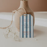 Laatste Toast op de Coast Bachelorette Favor Cadeaulabel<br><div class="desc">Voeg een speciale dank u aan uw gunsten met onze gepersonaliseerde preppy cadeau labels. De look van deze gunsttags is een preppy kijk op luxe ontspanning. Het is een hoorzitting terug naar een tijd van verfijning van oud geld, met vignetten en luxelabels. Ongerepte witte en horizontale strepen zijn het kenmerk...</div>