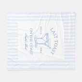 Laatste Toast op de Coast Bachelorette Fleece Deken (Voorkant (Horizontaal))