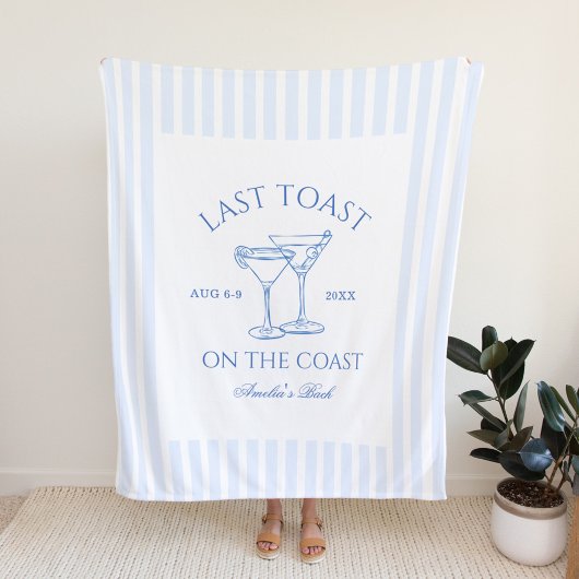 Laatste Toast op de Coast Bachelorette Fleece Deken
