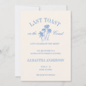 Laatste Toast op de Coast Bachelorette Girls Trip Kaart (Voorkant)