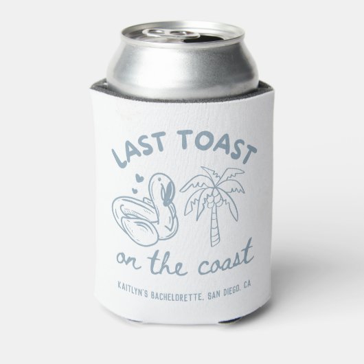 Laatste toast op de Coast Bachelorette Koelbox Blikjeskoeler (Blikje Achterkant)