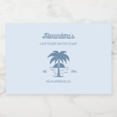 Laatste Toast op de Coast Bachelorette Likeurfles Etiket (Enkel label)