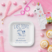 Laatste Toast op de Coast Bachelorette Papieren Bordje (Feest)