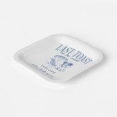 Laatste Toast op de Coast Bachelorette Papieren Bordje (Gebogen)