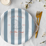 Laatste Toast op de Coast Bachelorette Papieren Bordje<br><div class="desc">De uitstraling van deze stickers zijn een preppy kijk op luxe ontspanning. Het is een hoorzitting terug naar een tijd van verfijning van oud geld, met vignetten en luxelabels. Ongerepte witte en horizontale strepen zijn het kenmerk van deze look. Denk aan polo shirten en bootschoenen. De rustige luxe en stealth...</div>