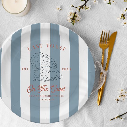 Laatste Toast op de Coast Bachelorette Papieren Bordje