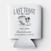 Laatste Toast op de Coast Bachelorette Party Blikjeskoeler (Achterkant)