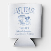 Laatste Toast op de Coast Bachelorette Party Blikjeskoeler (Voorkant)