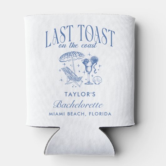 Laatste Toast op de Coast Bachelorette Party Blikjeskoeler (Achterkant)