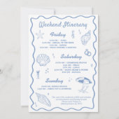 Laatste Toast op de Coast Bachelorette Party Kaart (Achterkant)