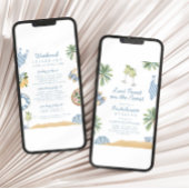 Laatste Toast op de Coast Bachelorette Party Kaart