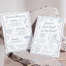 Laatste Toast op de Coast Bachelorette Party Kaart
