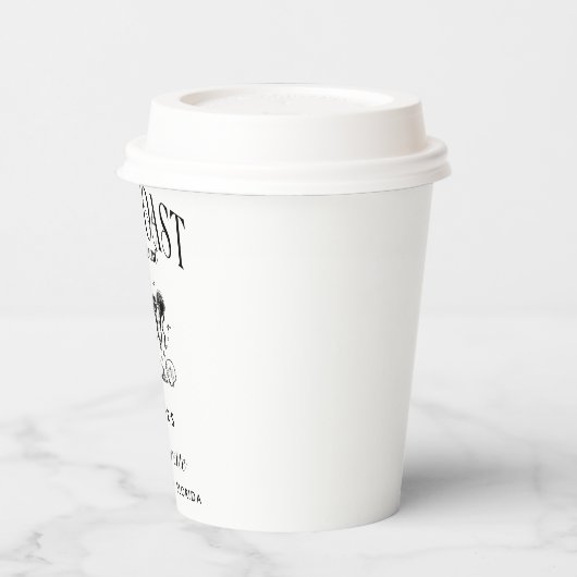 Laatste Toast op de Coast Bachelorette Party Papieren Bekers (Links)