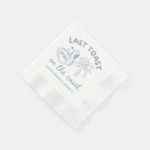 Laatste Toast op de Coast Bachelorette Party serve Servet (Hoek)