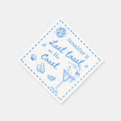 Laatste Toast op de Coast Bachelorette Party Servet (Hoek)