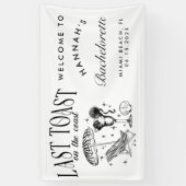 Laatste Toast op de Coast Bachelorette Party Spandoek (Verticaal)