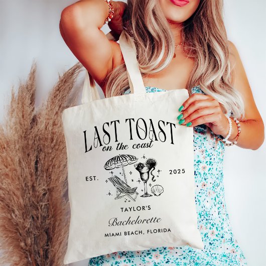Laatste Toast op de Coast Bachelorette Party Tote Bag