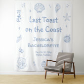 Laatste Toast op de Coast Bachelorette Party Wandkleed (In situ)