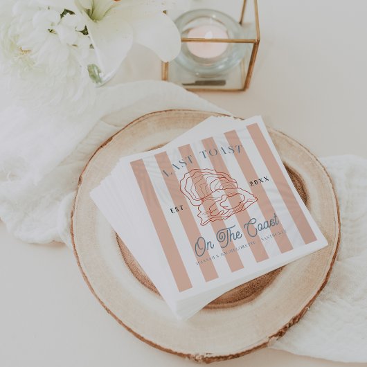 Laatste Toast op de Coast Bachelorette Servet