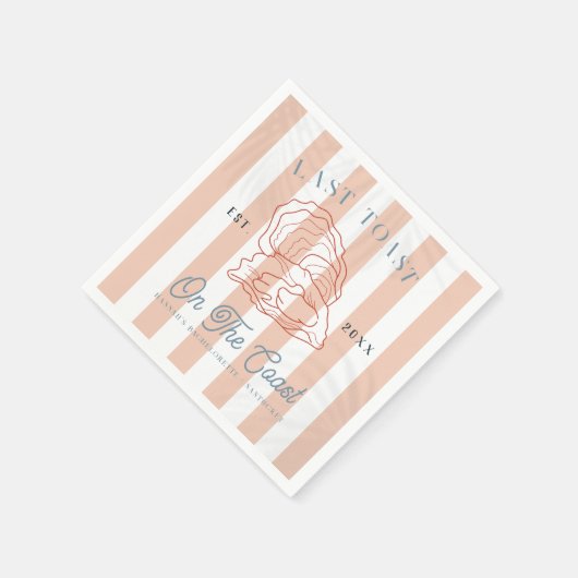 Laatste Toast op de Coast Bachelorette Servet (Hoek)