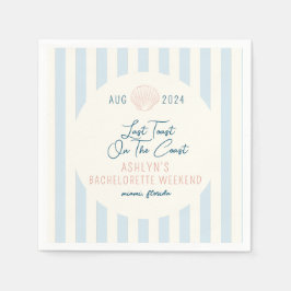 Laatste toast op de Coast Bachelorette servetten