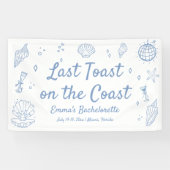 Laatste Toast op de Coast Bachelorette Spandoek (Horizontaal)