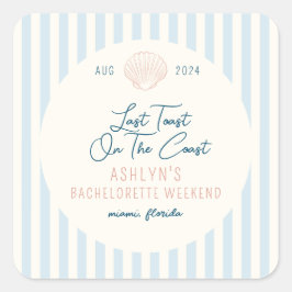 Laatste toast op de Coast Bachelorette Sticker