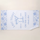 Laatste Toast op de Coast Bachelorette Strandlaken (Voorkant)