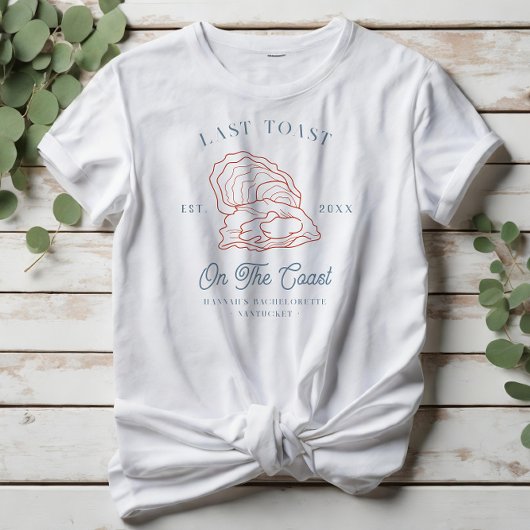 Laatste Toast op de Coast Bachelorette T-shirt