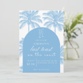 Laatste Toast op de Coast Bachelorette Uitnodiging (Staand voorkant)