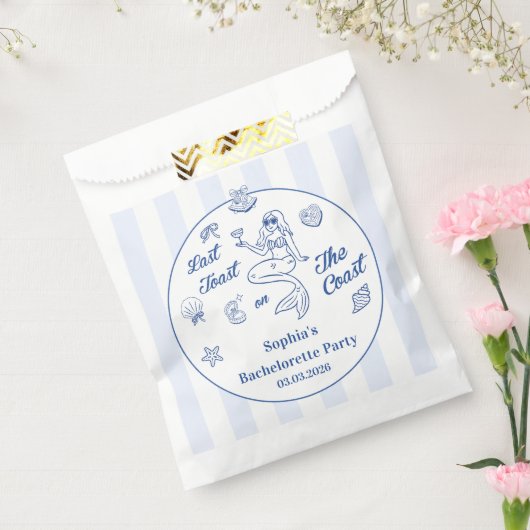 Laatste toast op de Coast Bachelorette Weekend Bedankzakje (Gezegeld)